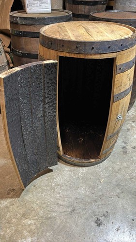 Whiskey wine barrel cabinet - wine,